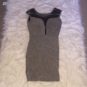 Sliver and black dress